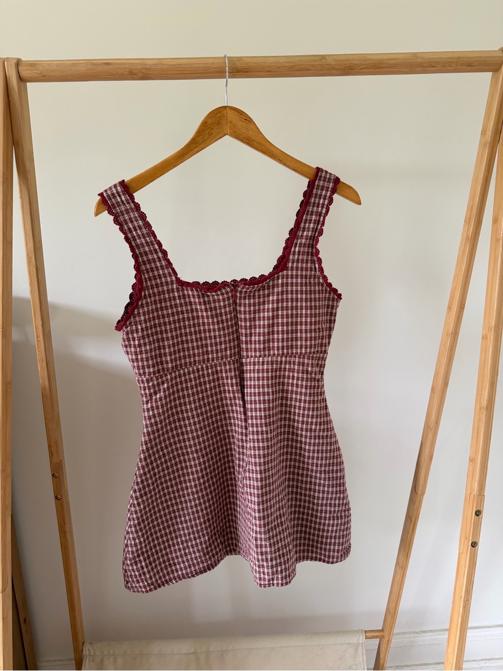 Princess Polly Dasha Mini Dress in Red Check - 8 - Picture 7 of 7